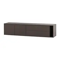 Comodă TV maro închis din lemn de pin 200x45x44 cm Settle Down – vtwonen