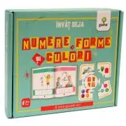 Invat deja numere, forme si culori. 8 mini-puzzle-uri
