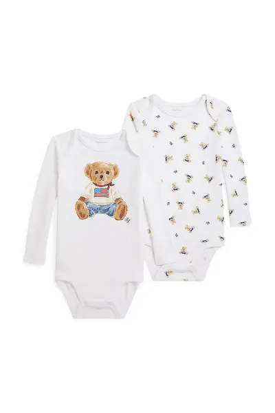 Polo Ralph Lauren body pentru bebeluși din bumbac pachet de 2