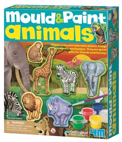 Set creativ cu ipsos 4М - Animale sălbatice
