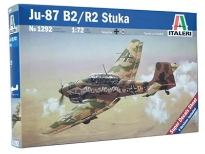 Model de asamblat Italeri Militar: Avion - Bombardier german Junkers Ju-87 B2 Stuka
