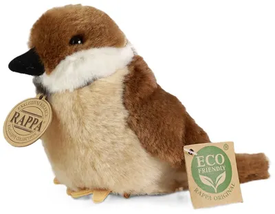 Jucărie de pluș Rappa Eco prietenii - Vrabie, 13 cm