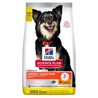 Hills SP CANINE ADULT PERFECT DIGESTION S&M, hrana uscata pentru caini adulti de talie mica si medie, 3 KG