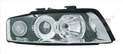 Far dreapta (H7, reglaj electric, fundal negru insertii crom) AUDI A4