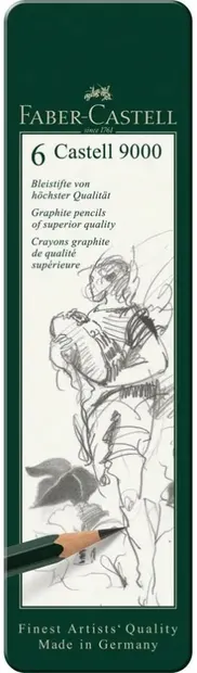 Set de creioane Faber-Castell 9000 - 6 bucăți