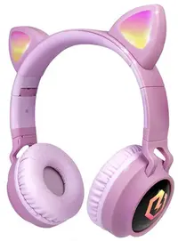 Căști pentru copii PowerLocus - Buddy Ears, wireless, roz