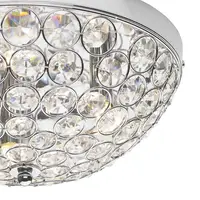 Lampa tavan Kyrie 3 Light Flush In Polished Chrome & Crystal