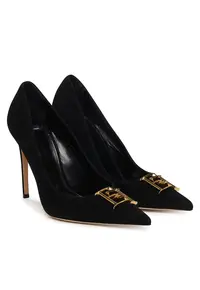 Pantofi pentru dama - piele naturala - toc stiletto - negru