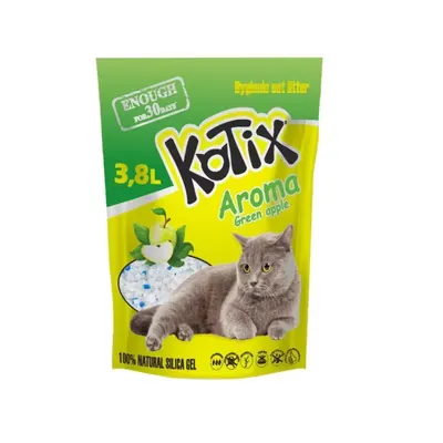 Asternut igienic pentru pisici, silicat, Kotix Mar Verde, 3.8L/ 1.52 kg