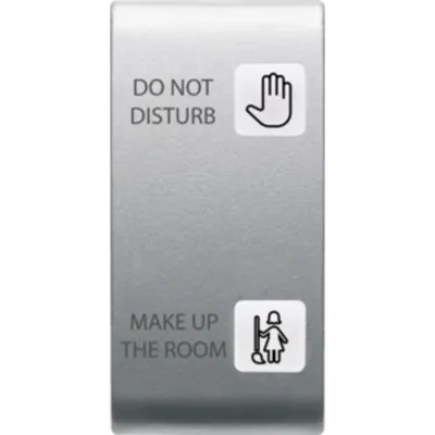 Tasta buton pentru PUSH-BUTTON PANEL - HOTEL SOLUTION - 2 lentilaES - DND+MUR - 1 MODULE - TITANIUM