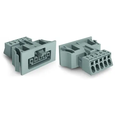 Snap-in socket; 5-pole; Cod. B; 1,50 mm²; pink