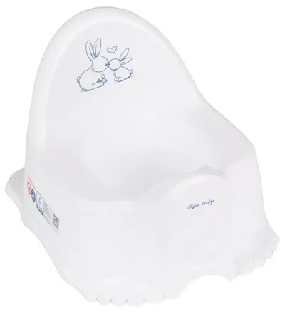 Oală muzicală pentru copii Tega Baby - Iepurași, alb