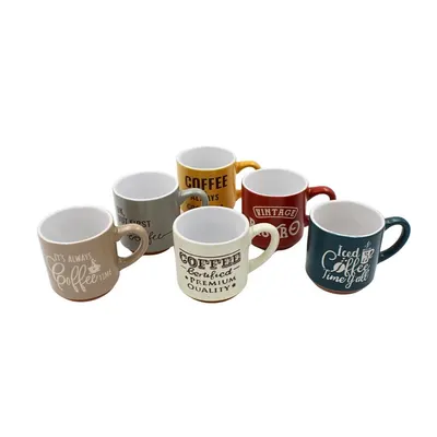 Set 6 căni din ceramică, Siaki Collection, 120 ml