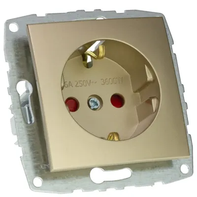 Mecanism Priza cu CP si protectie copii, ingropat/ST, TITANIUM