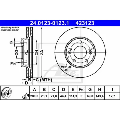 Disc frana ATE 24.0123-0123.1