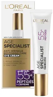 L'Oréal Age Specialist Crema pentru ochi, 55 +, 15 ml