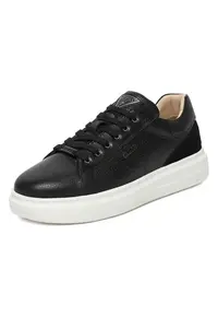 Pantofi copii - sneakers - piele naturala - negru - pentru baieti