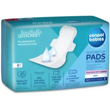 Canpol babies Postpartum Pads With Wings absorbante postnatale pentru noapte