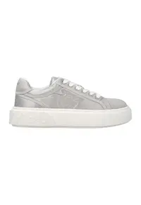 Pantofi sport din material textil cu logo cusut - Argintiu