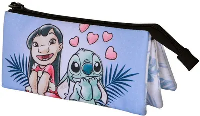 Trusă de toaletă triplă Karactermania Lilo & Stitch - Couple, 1 fermoar