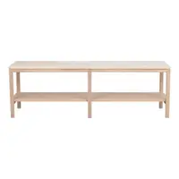 Masă consolă albă/în culoare naturală cu blat din piatră 140x40 cm Orwel - Rowico