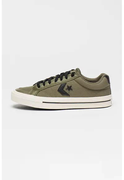 Pantofi sport din panza cu detaliu logo - Kaki pal