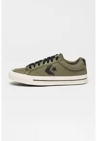 Pantofi sport din panza cu detaliu logo - Kaki pal