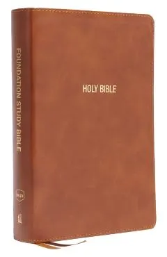 Nkjv, Foundation Study Bible, Large Print, Leathersoft, Brown, Red Letter, Comfort Print: Holy Bible, New King James Version