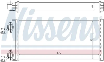 Schimbator caldura incalzire habitaclu (177x370x40mm) potrivit MAN L2000, M 2000 L, M 2000 M D0824FL01-D0836LFL05 10.93