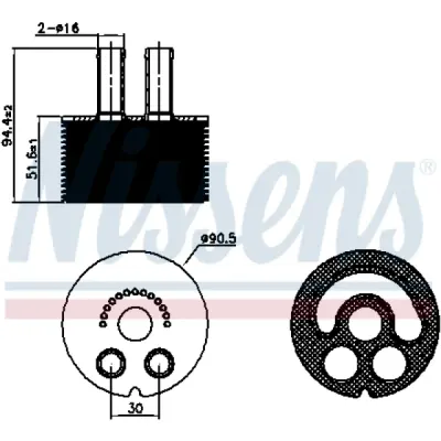 Radiator ulei, ulei motor NISSENS 90935