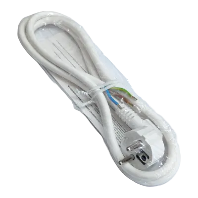 Cordon alimentare Schuko - fire libere 1.5m alb 16A 3500W 3x1.5mm2 cupru 3G1.5 CA15A11 Wconn