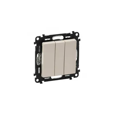 3 module Intrerupator Valena Life - 10 AX 250 V~ - cu Capac - ivory