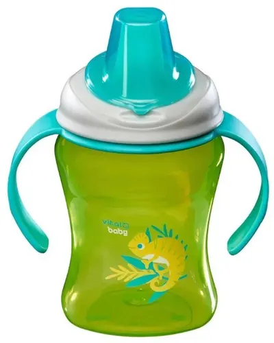 Ceașcă antiderapantă cu mânere detașabile Vital Baby - Verde, 260 ml