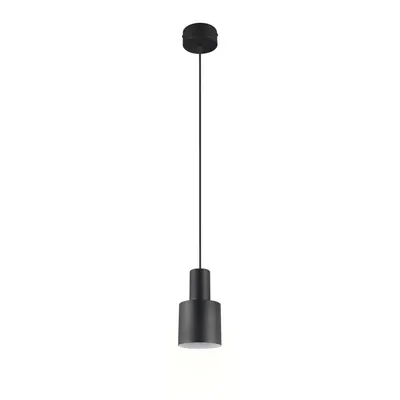 Lustră neagră cu abajur din metal ø 12 cm Agudo – Trio