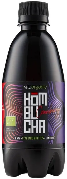 Kombucha cu merișoare, 330 ml, Vita Organic