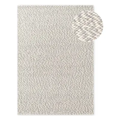 Covor gri deschis/crem țesut manual din lână 140x200 cm Lyon Beans – Elle Decoration