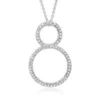 Lant cu pandantiv din aur alb cu diamante de 1.13ct