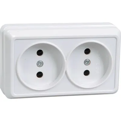 RS22-2-OB Dubla priza without grounding contact 10A OKTAVA (Alb)