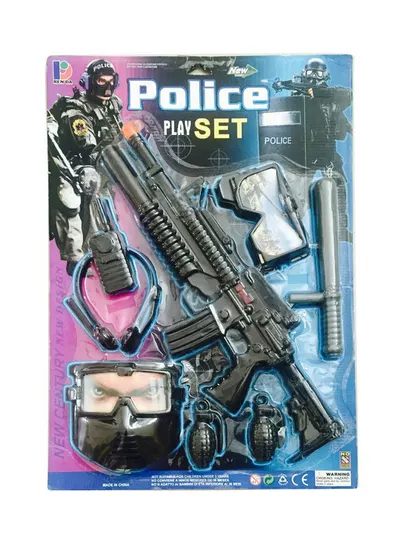 Set de Jucării Poliţie „Police Play Set”, Puşcă de Asalt, Mască, Baston şi Grenade 6511110032071 (copie) Engros