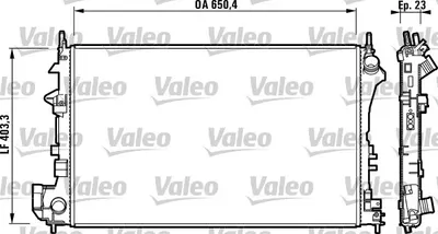 Radiator Motor Potrivit Cadillac Bls; Hyundai Grand Santa Fe; Opel Signum, Vectra C, Vectra C Gts; Saab 9-3 1.6-2.2d