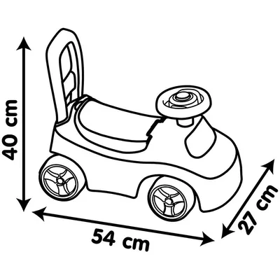 Masinuta Smoby auto Minnie cu spatiu pentru depozitare, claxon, greutate admisa 50 kg