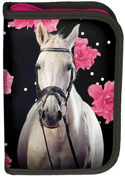 Penar cu rechizite scolare Paso Horse - un compartiment cu 2 aripi