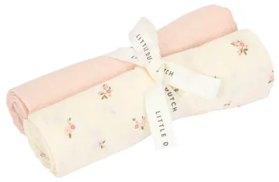 Scutece de bumbac pentru bebeluși Little Dutch - Fairy Blossom/Blossom, 2 buc., 70 х 70 cm