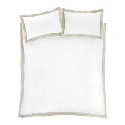 Lenjerie de pat albă din bumbac pentru pat de o persoană 135x200 cm Oxford Lace – Bianca