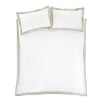 Lenjerie de pat albă din bumbac pentru pat de o persoană 135x200 cm Oxford Lace – Bianca