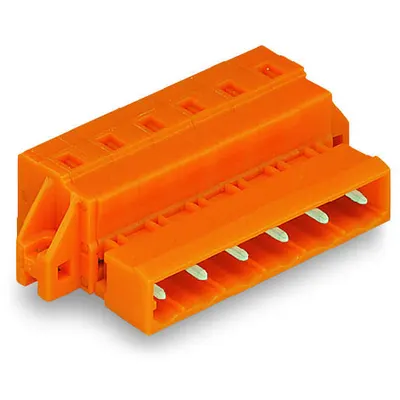 1-conductor male connector; clamping collar; 2.5 mm²; Pin spacing 7.62 mm; 5-pole; 2,50 mm²; orange