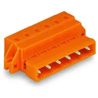 1-conductor male connector; clamping collar; 2.5 mm²; Pin spacing 7.62 mm; 5-pole; 2,50 mm²; orange