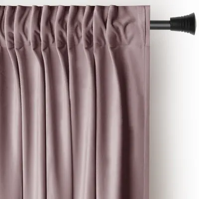 Draperie maro deschis dimout (semi-opacă) din catifea 140x270 cm Pleat – Restilo
