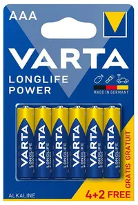 Baterie alcalină VARTA - Longlife power, AAA, 4+2 buc.