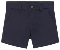 Pantaloni scurți Mayoral - bleumarin, basic, cu nasture și buzunare, 6 luni